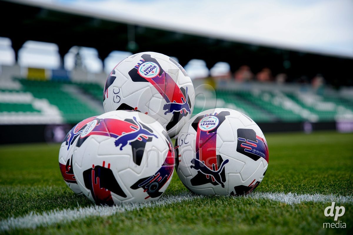 Yverdon-les-Bains, Switzerland - August 29: Official AXA Women's Super League match ball prior to the AXA Women's Super League match between FC Yverdon Women and GC Frauenfussball at Stade Municipal on August 29, 2026 in Yverdon-les-Bains, Switzerland.