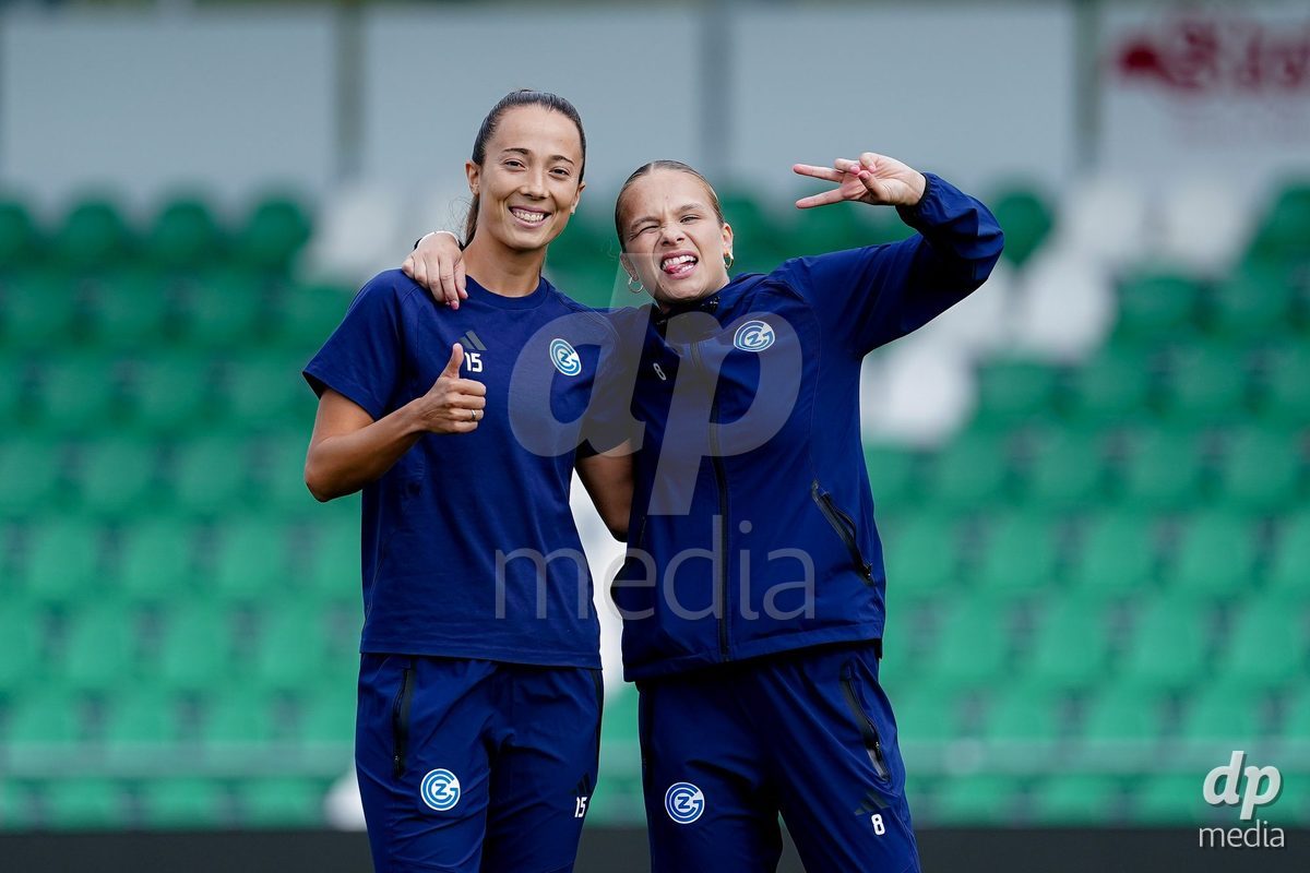 Yverdon-les-Bains, Switzerland - August 29: Players of GC Frauenfussball arrival prior to the AXA Women's Super League match between FC Yverdon Women and GC Frauenfussball at Stade Municipal on August 29, 2026 in Yverdon-les-Bains, Switzerland.