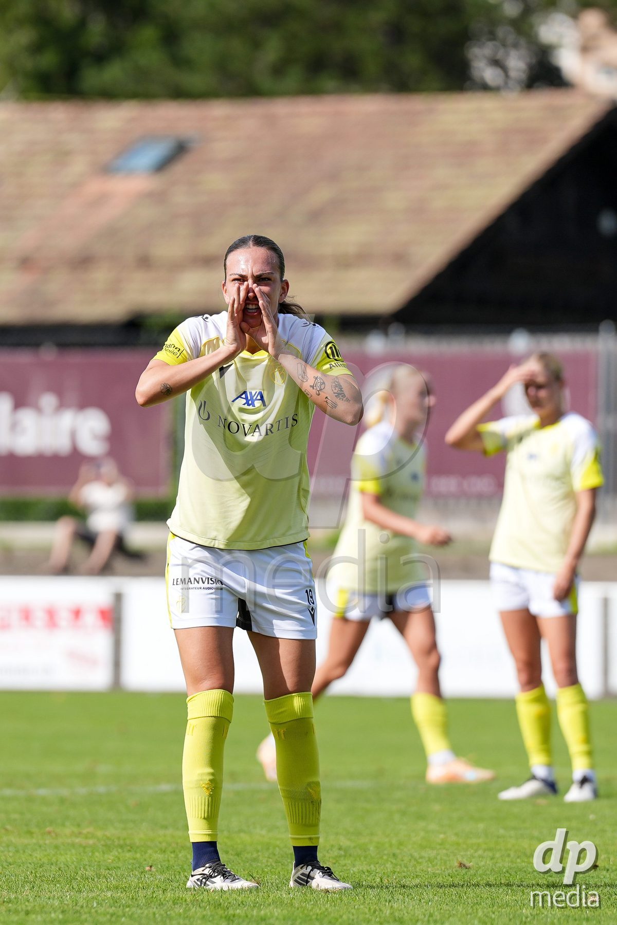 Geneva, Switzerland - August 29: Alice Ilaria Berti of FC Basel reacts during the AXA Women's Super League match between Servette FC Chenois Feminin and FC Basel 1893 at Stade de Trois-Chene on August 29, 2026 in Geneva, Switzerland.