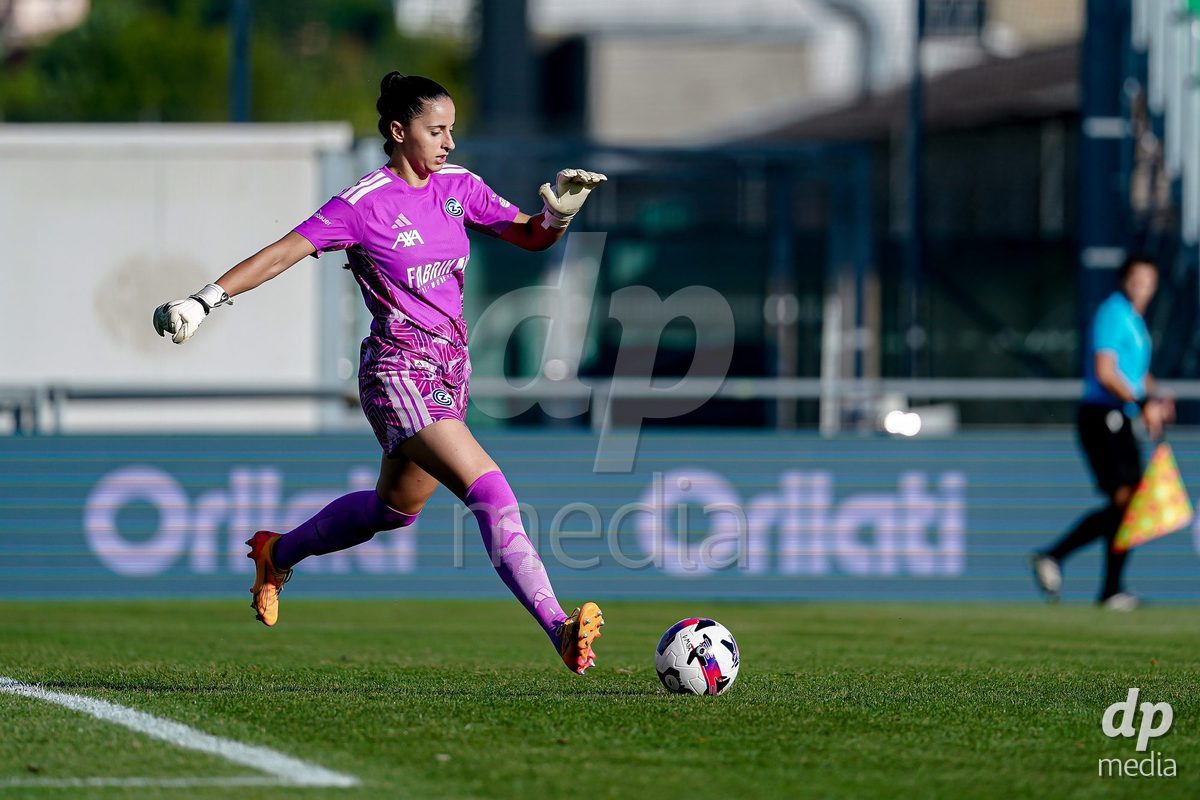 Yverdon-les-Bains, Switzerland - August 29: Jimena Vicario Casal of GC Frauenfussball during the AXA Women's Super League match between FC Yverdon Women and GC Frauenfussball at Stade Municipal on August 29, 2026 in Yverdon-les-Bains, Switzerland.