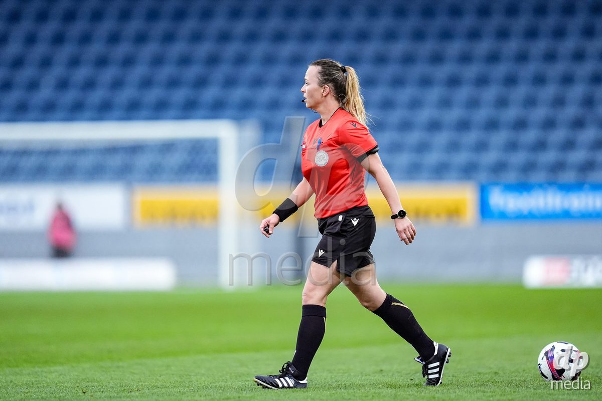 Luzern, Switzerland - August 28: Portrait (headshot/close up) of Referee Vanessa Mühlheim  during the AXA Women's Super League match between FC Luzern and FC St. Gallen 1879 at thermoplan arena on August 28, 2026 in Luzern, Switzerland.