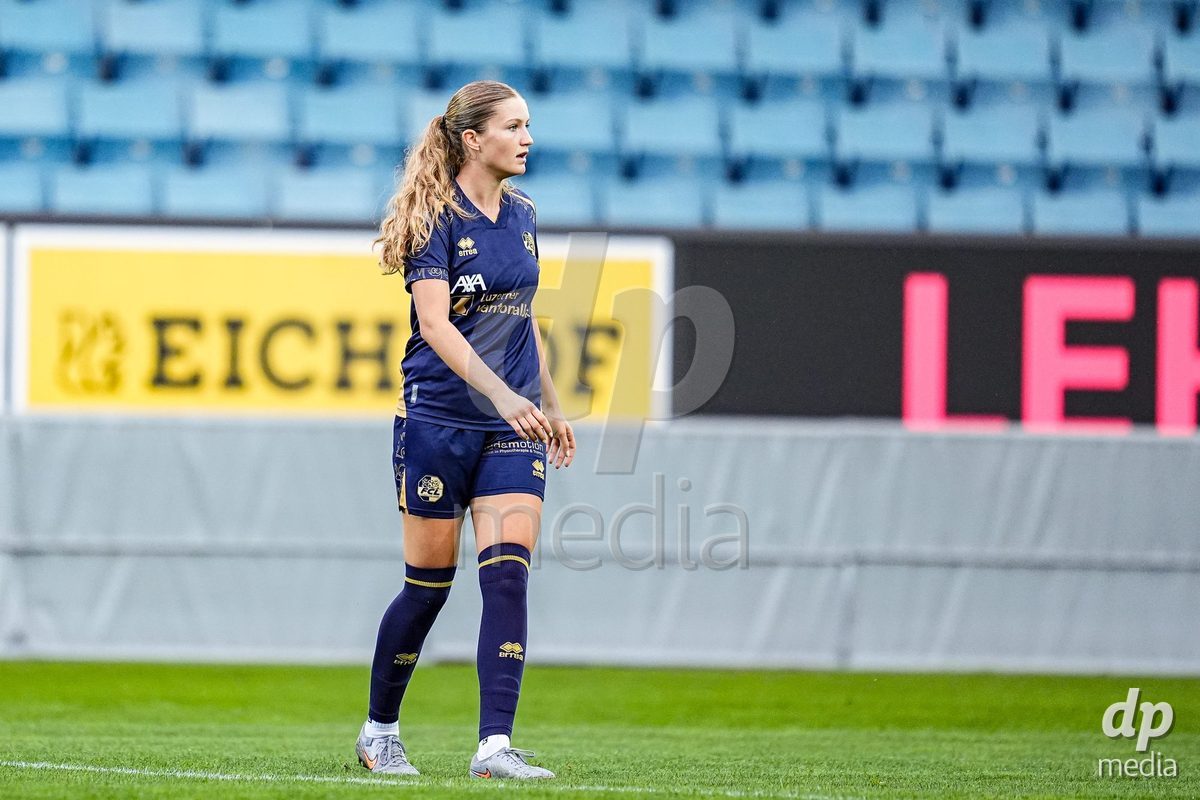 Luzern, Switzerland - August 28: Portrait (headshot/close up) of Valentina Gerlof of FC Luzern during the AXA Women's Super League match between FC Luzern and FC St. Gallen 1879 at thermoplan arena on August 28, 2026 in Luzern, Switzerland.