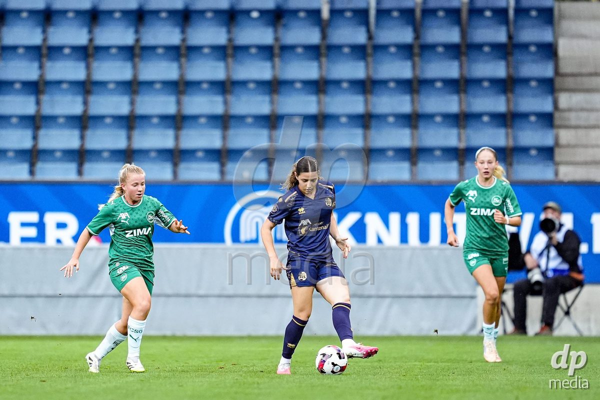 Luzern, Switzerland - August 28: Ramona Schallberger of FC Luzern passes the ball during the AXA Women's Super League match between FC Luzern and FC St. Gallen 1879 at thermoplan arena on August 28, 2026 in Luzern, Switzerland.