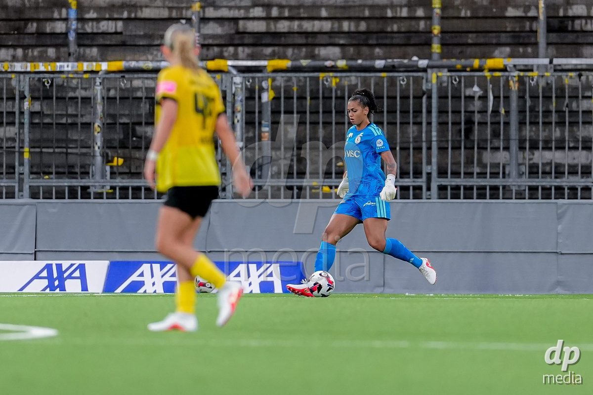 Switzerland: AXA Womens Super League 2026/27, BSC YB Frauen vs Servette FC Chenois Feminin - Wankdorf Stadium, Bern: Jacinta Weimar (13 Servette FC Chenois Feminin) in action.