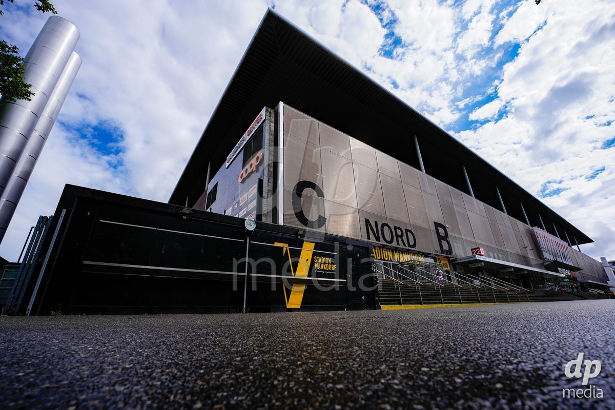 Switzerland: AXA Womens Super League 2026/27, BSC YB Frauen vs Servette FC Chenois Feminin - Wankdorf Stadium, Bern: Panoramic exterior view of Wankdorf Stadium