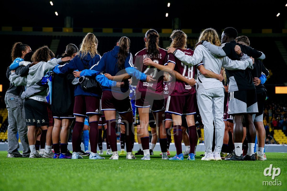 Switzerland: AXA Womens Super League 2026/27, BSC YB Frauen vs Servette FC Chenois Feminin - Wankdorf Stadium, Bern: Servette FC Chenois Feminin after the match