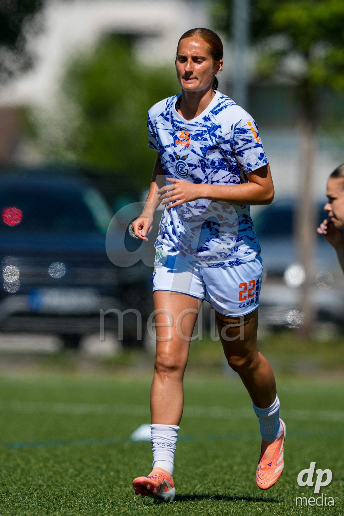 Schweiz: AXA Women's Super League 2025/26, FC Aarau Frauen vs GC Frauenfussball - Sportanlage Schachen, Aarau: Morgane Marie Josephine Nicoli (22 Grasshoppers) beim Aufwärmen