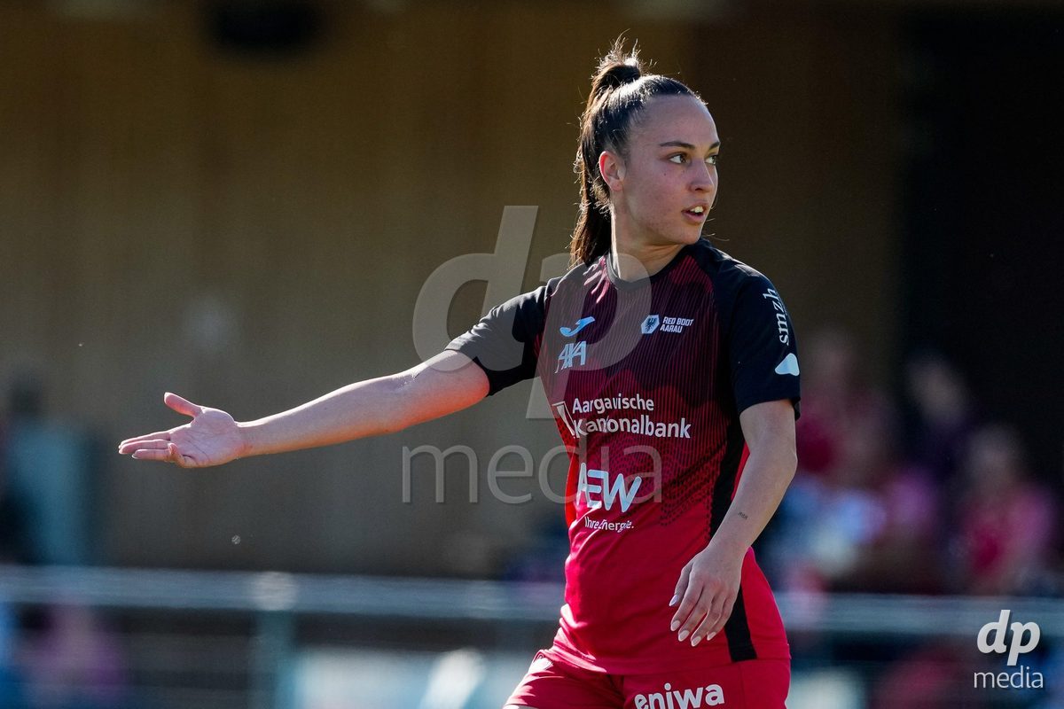 Schweiz: AXA Women's Super League 2025/26, FC Aarau Frauen vs GC Frauenfussball - Sportanlage Schachen, Aarau: Rita Filipa Do Sul (28 FC Aarau)