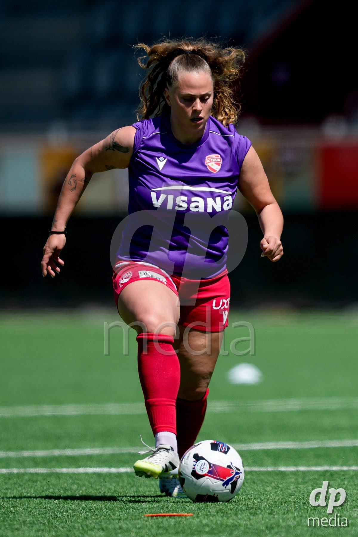 Schweiz: AXA Women's Super League 2025/26, FC Thun vs Yverdon Sport FC - Stadion Lachen, Thun: Alana Burkhart (22 Thun)