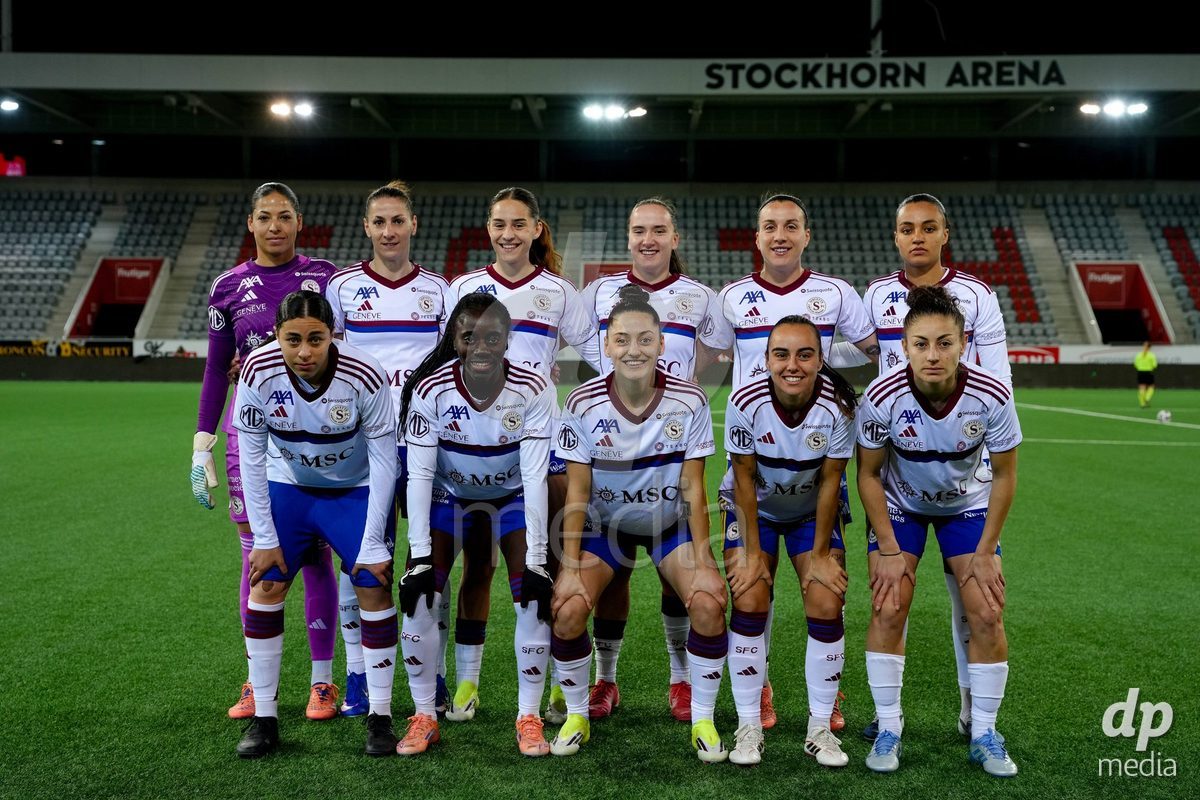 Schweiz: AXA Women's Super League 2025/26, FC Thun vs Servette FC Chenois Feminin - Stockhorn Arena, Thun: Startelf der Servette FC