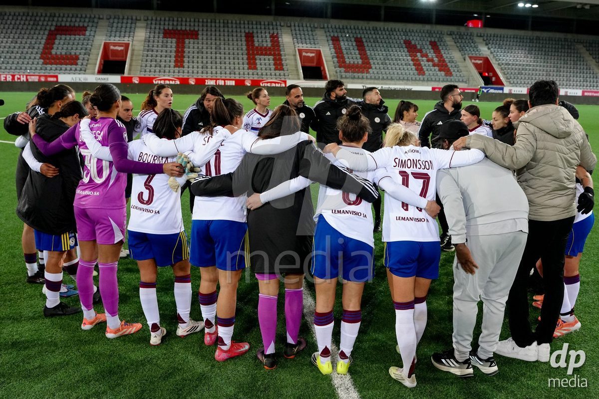 Schweiz: AXA Women's Super League 2025/26, FC Thun vs Servette FC Chenois Feminin - Stockhorn Arena, Thun: