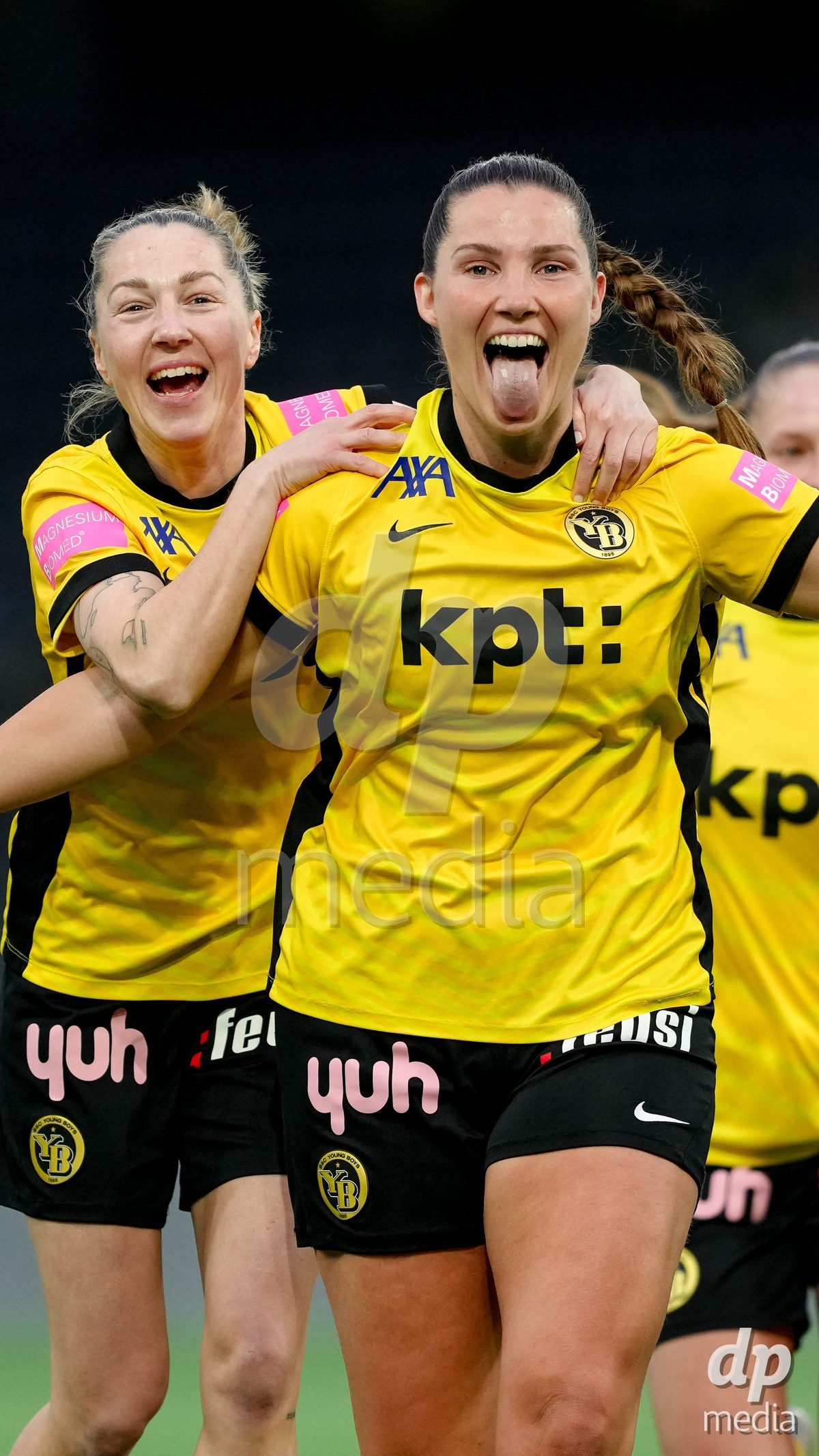 Schweiz: AXA Women's Super League 2025/26, BSC YB Frauen vs FC Thun - Stadion Wankdorf, Bern: Maria Jimenez Gutierrez (4 YB Frauen) jubelt nach ihrem Tor