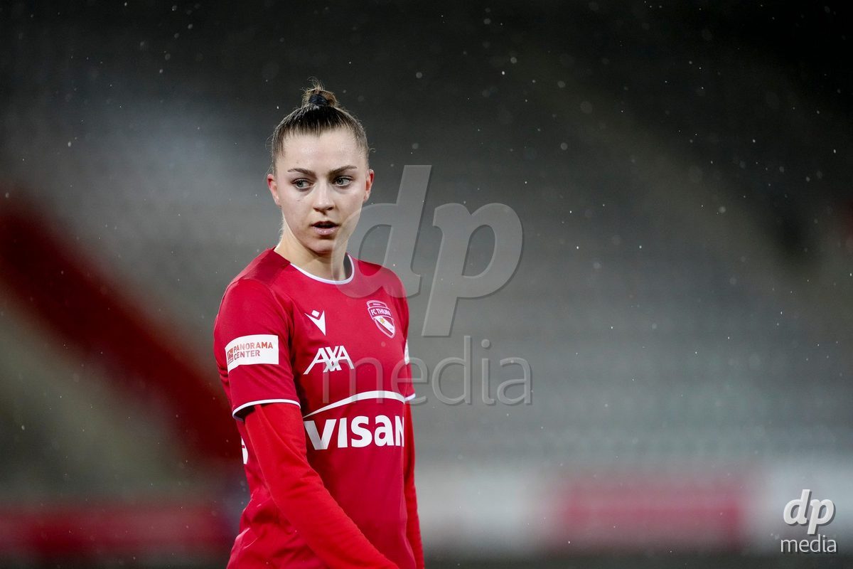 Schweiz: AXA Womens Super League 2025/26, FC Thun vs FC St.Gallen 1879 - Stockhorn Arena, Thun: Celine Schmid (34 Thun)