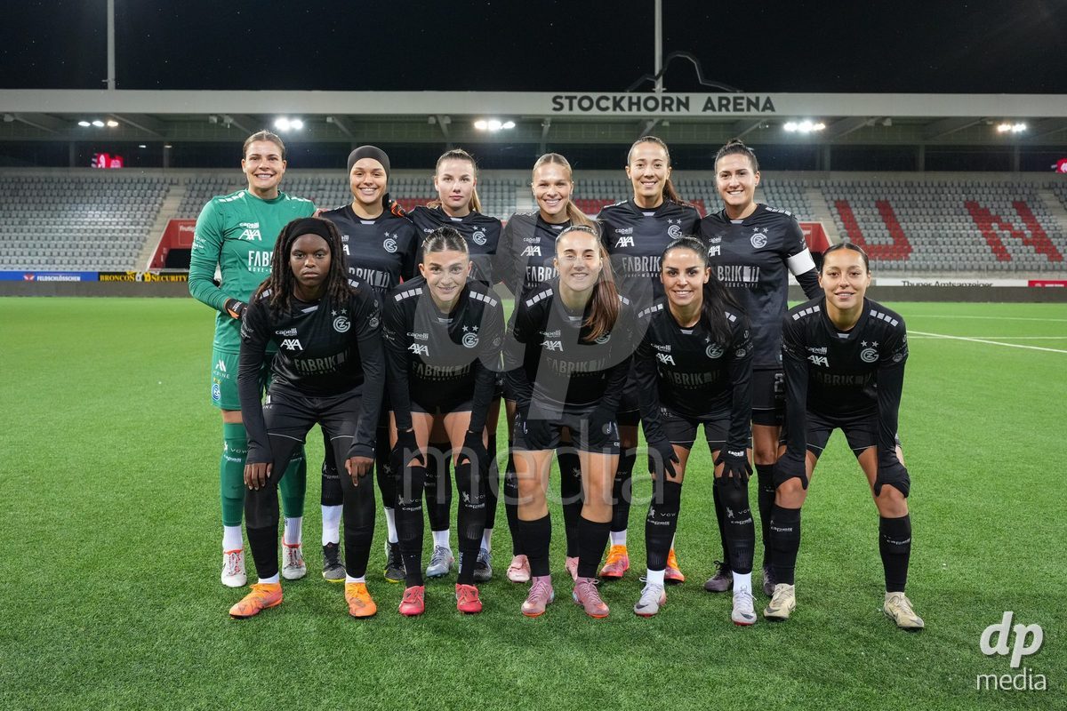 Schweiz: Axa Womens Super League 2025/26, FC Thun vs GC Frauenfussball - Stockhorn Arena, Thun: Startelf der GC Frauenfussball