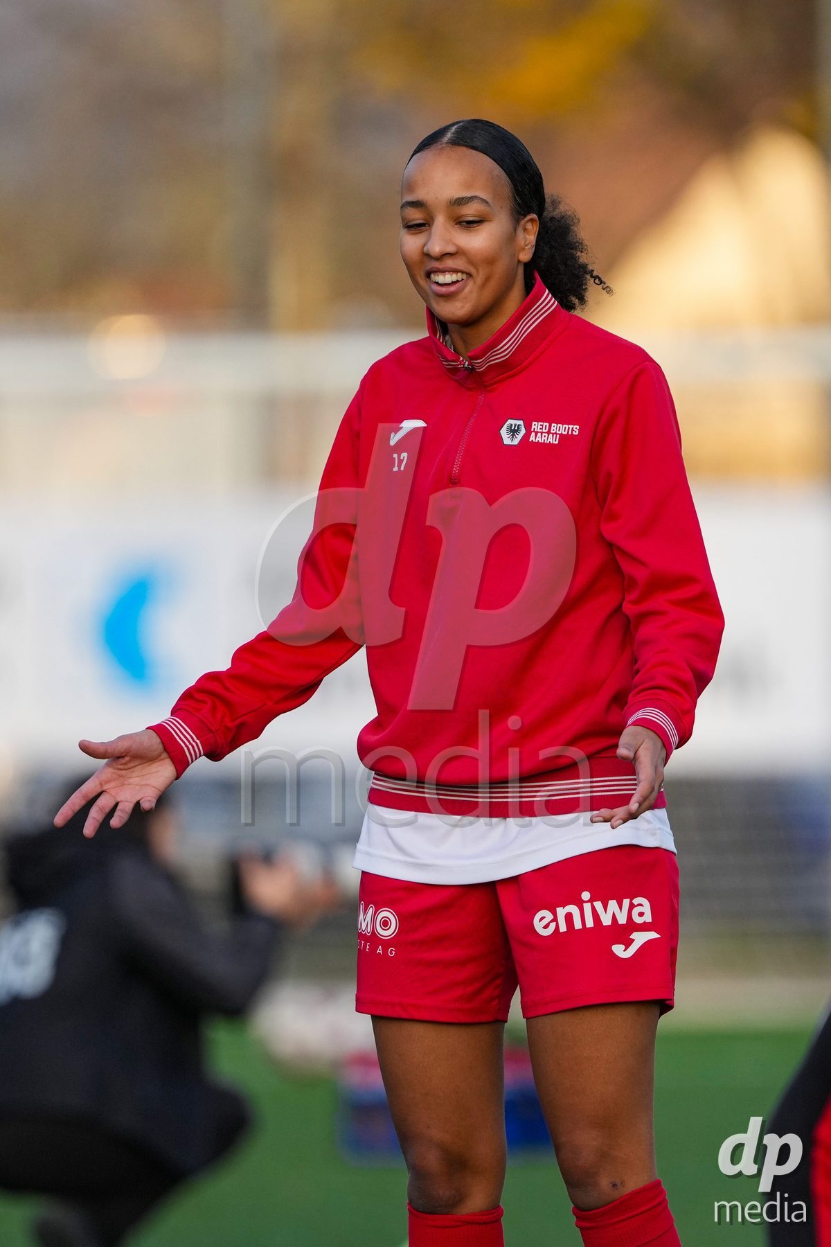 Schweiz: AXA Womens Super League 2025/26, FC Aarau Frauen vs FC Basel 1893 - Sportanlage Schachen, Aarau: Joy Steck (17 FC Aarau) beim Aufwärmen