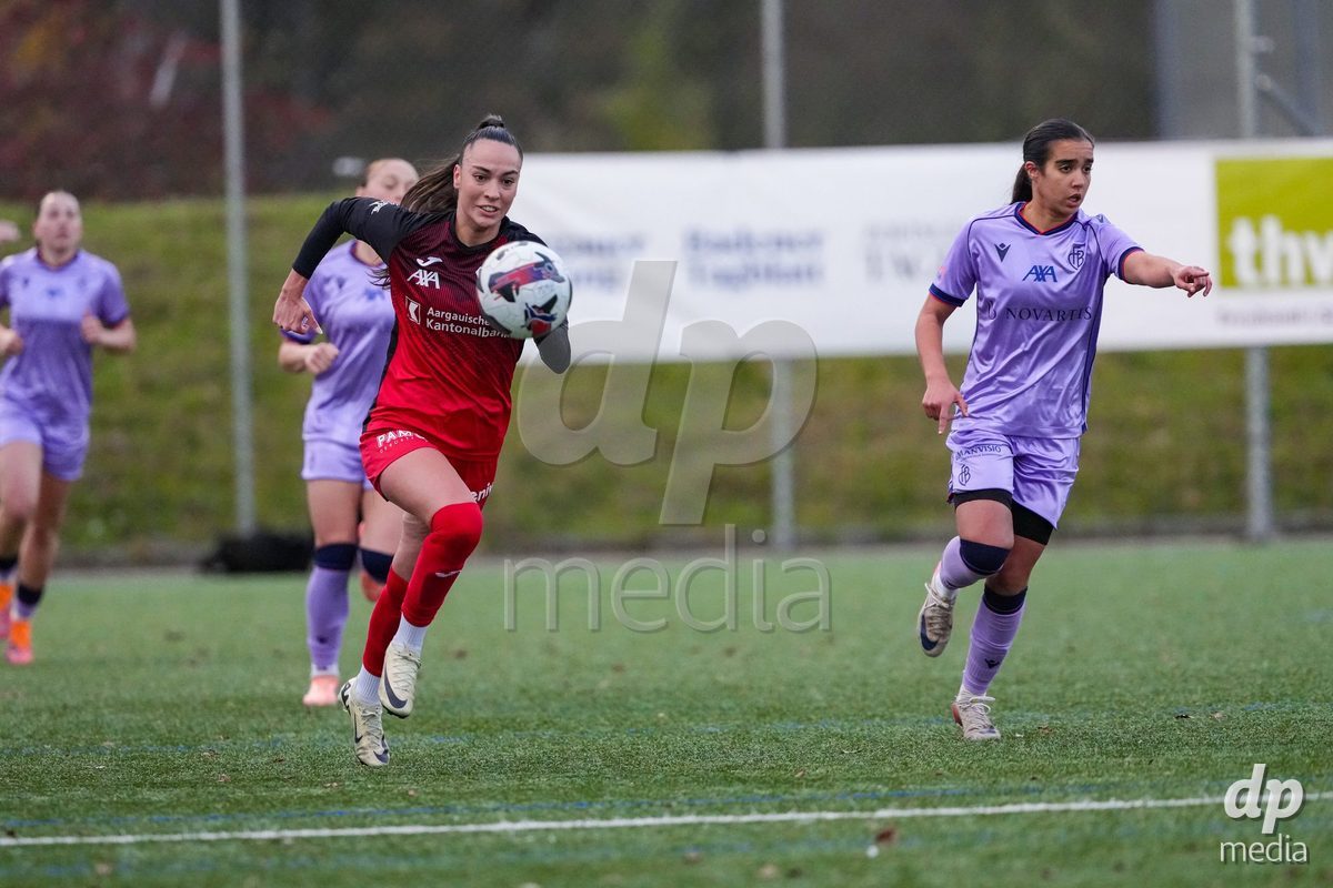 Schweiz: AXA Womens Super League 2025/26, FC Aarau Frauen vs FC Basel 1893 - Sportanlage Schachen, Aarau: Rita Filipa Do Sul Almeida (28 FC Aarau) in aktion