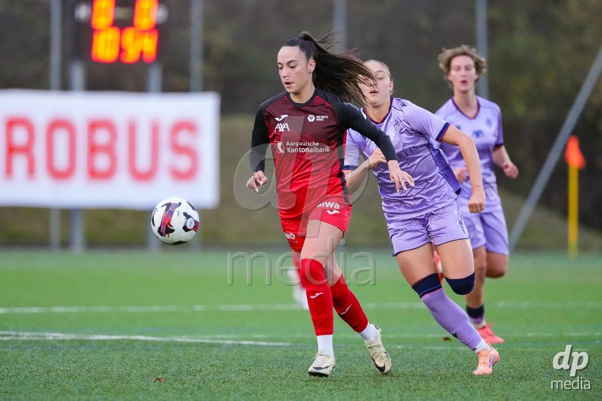 Schweiz: AXA Womens Super League 2025/26, FC Aarau Frauen vs FC Basel 1893 - Sportanlage Schachen, Aarau: Rita Filipa Do Sul Almeida (28 FC Aarau) in aktion