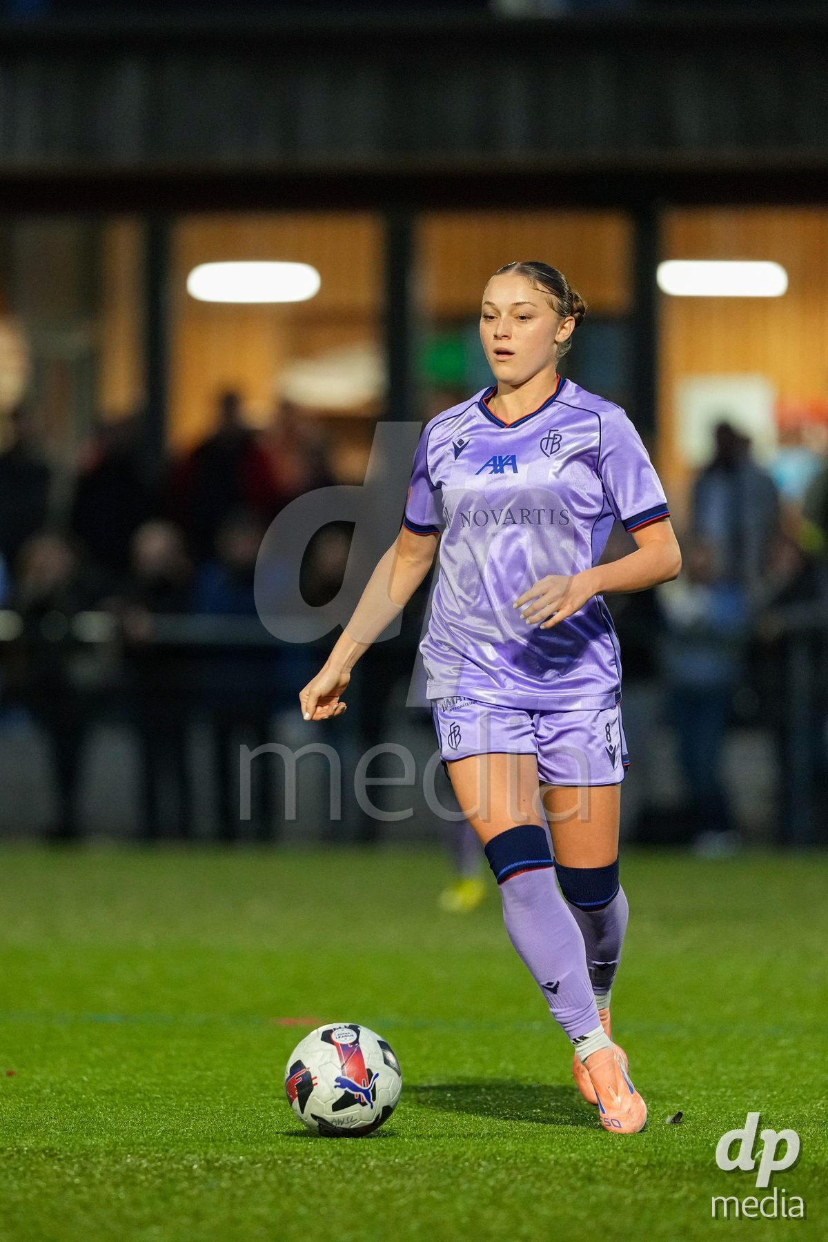 Schweiz: AXA Womens Super League 2025/26, FC Aarau Frauen vs FC Basel 1893 - Sportanlage Schachen, Aarau: Lia Kamber (8 Basel) in aktion