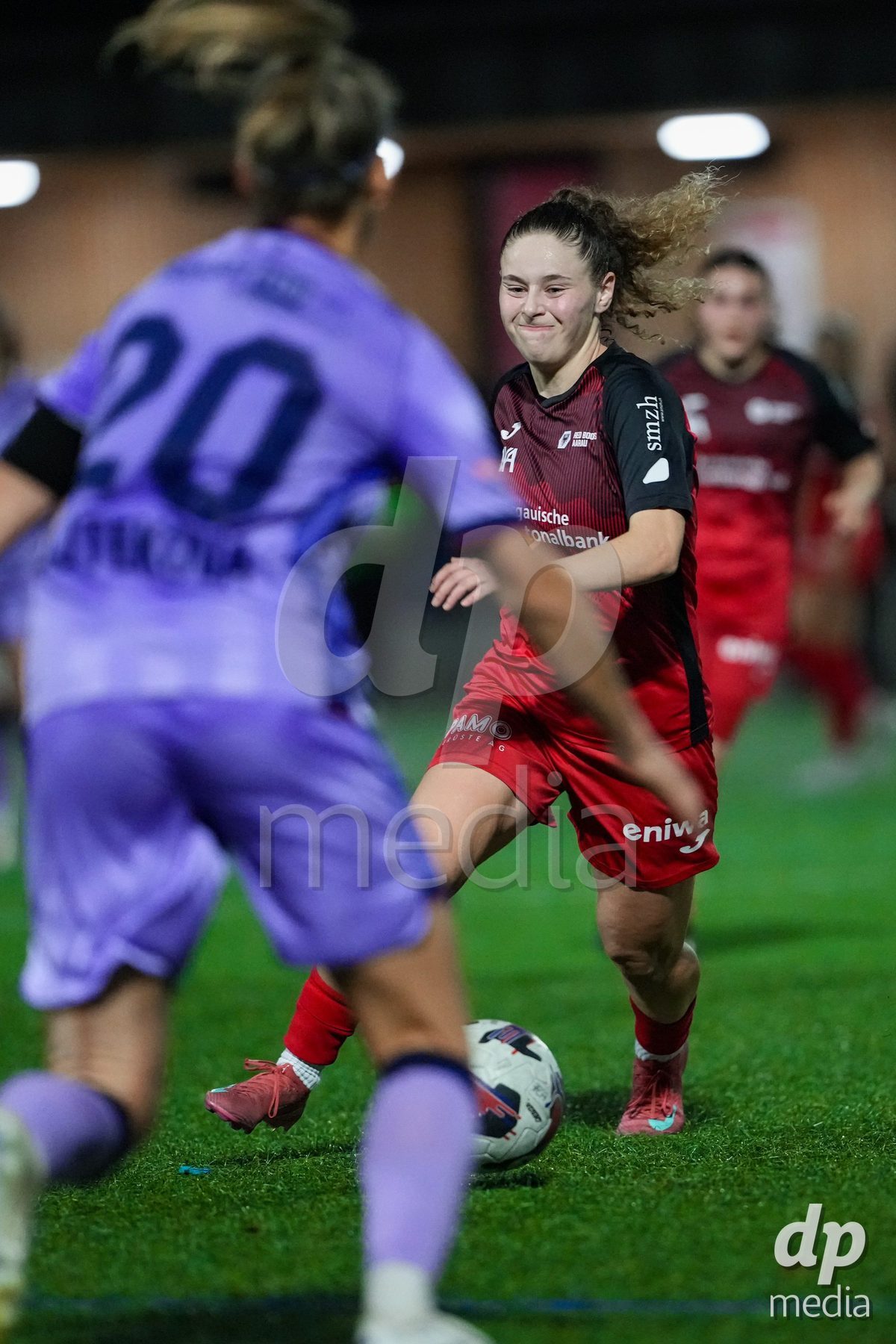 Schweiz: AXA Womens Super League 2025/26, FC Aarau Frauen vs FC Basel 1893 - Sportanlage Schachen, Aarau: Donika Deda (14 FC Aarau) in aktion