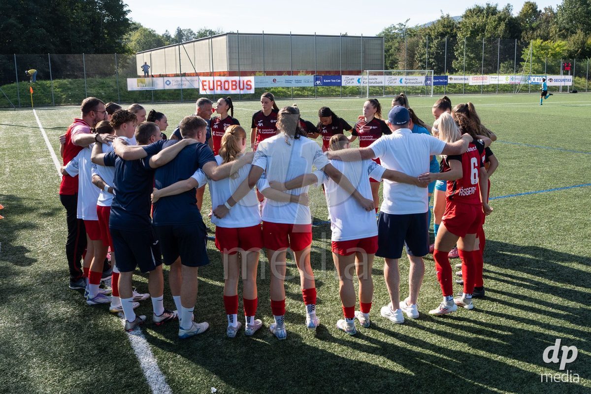 Switzerland: Womens Super League 2025/26, FC Aarau vs YB Frauen - Aarau, Aarau: the team of FC Aarau
