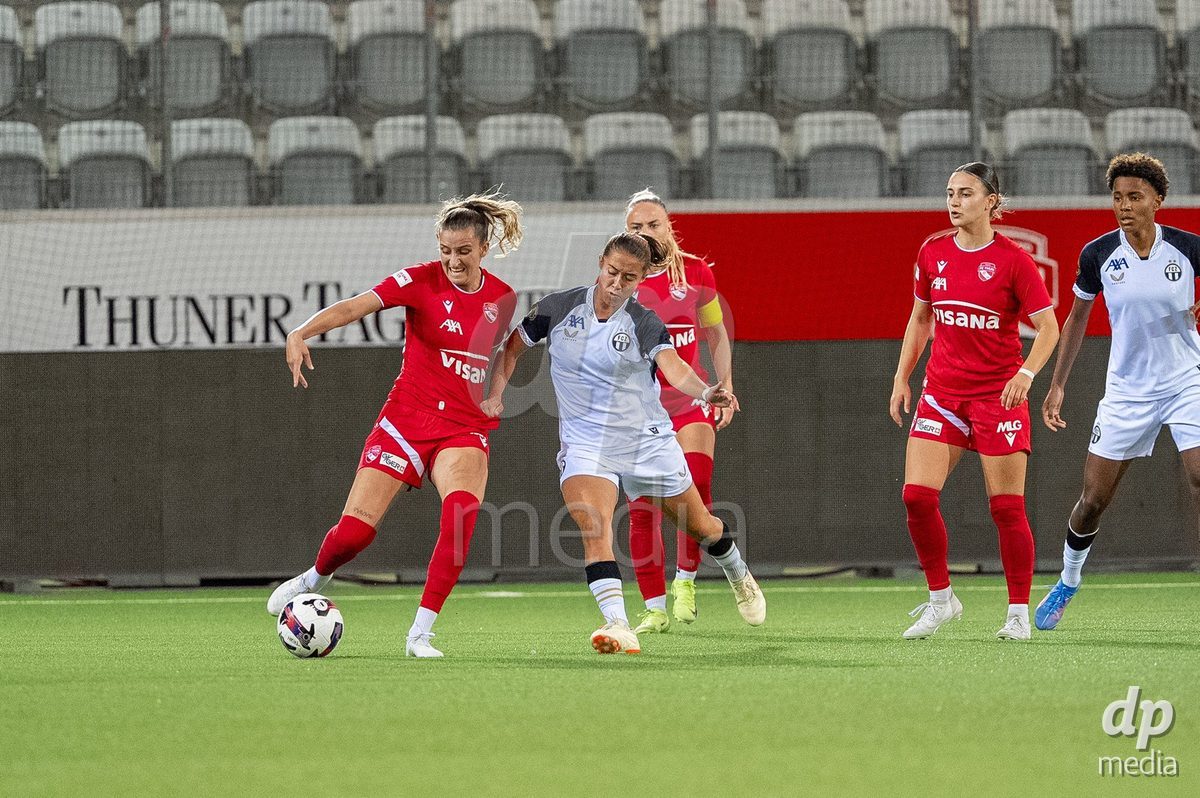 Switzerland: AXA Womens Super League 2025/26, FC Thun vs FC Zurich - Stockhorn Arena, Thun: