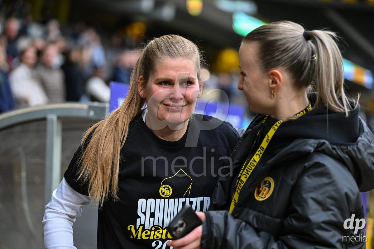 17/05/2025, Bern, Stadion Wankdorf, Women's Super League Final 2: BSC YB Frauen - GC Frauenfussball,  coach Imke Wubbenhorst (BSC YB Frauen) after the game
