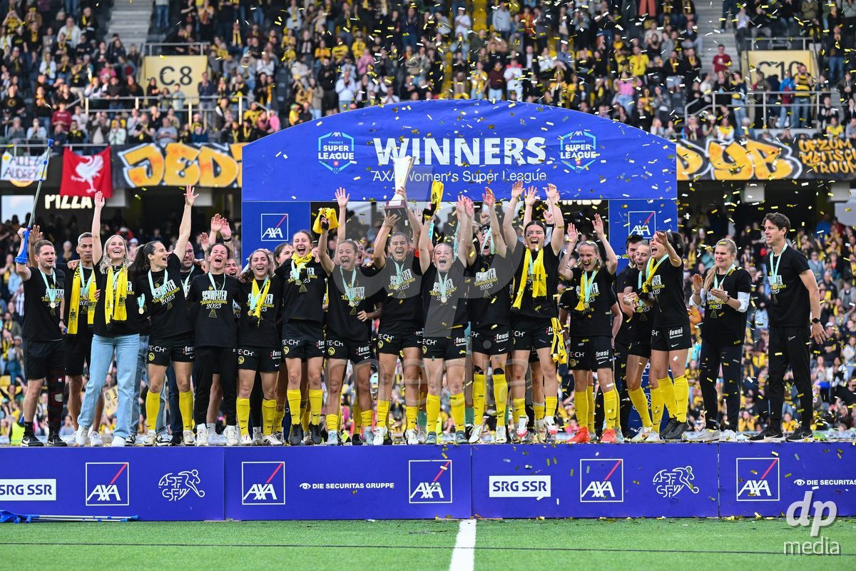 17/05/2025, Bern, Stadion Wankdorf, Women's Super League Final 2: BSC YB Frauen - GC Frauenfussball, BSC YB Frauen Swiss champions