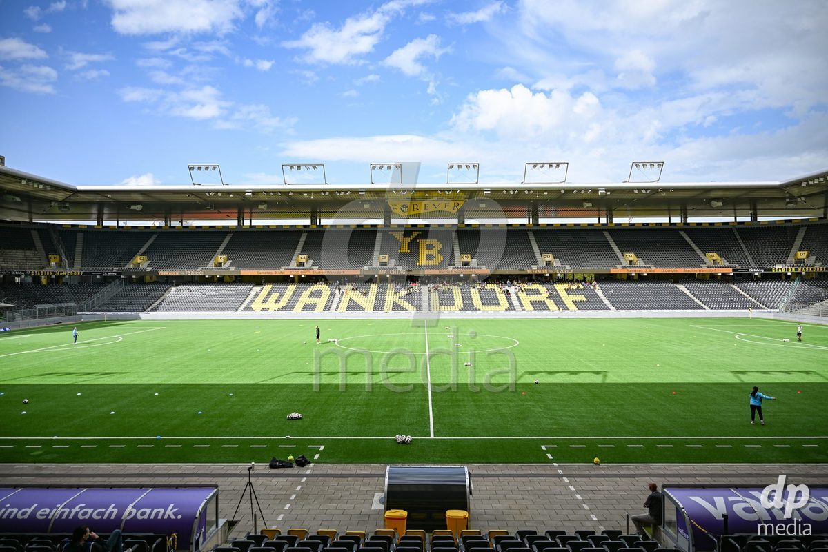 The Wankdorf Stadium before the Axa Womens Super League Football game between BSC Young Boys Frauen and FC Zürich Frauen at Wankdorf Stadium in Bern, Switzerland.