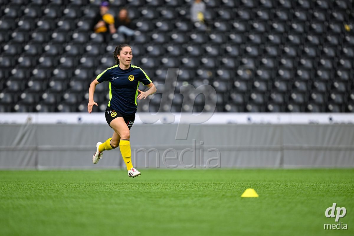 during the Axa Womens Super League Football game between BSC Young Boys Frauen and FC Zürich Frauen at Wankdorf Stadium in Bern, Switzerland.