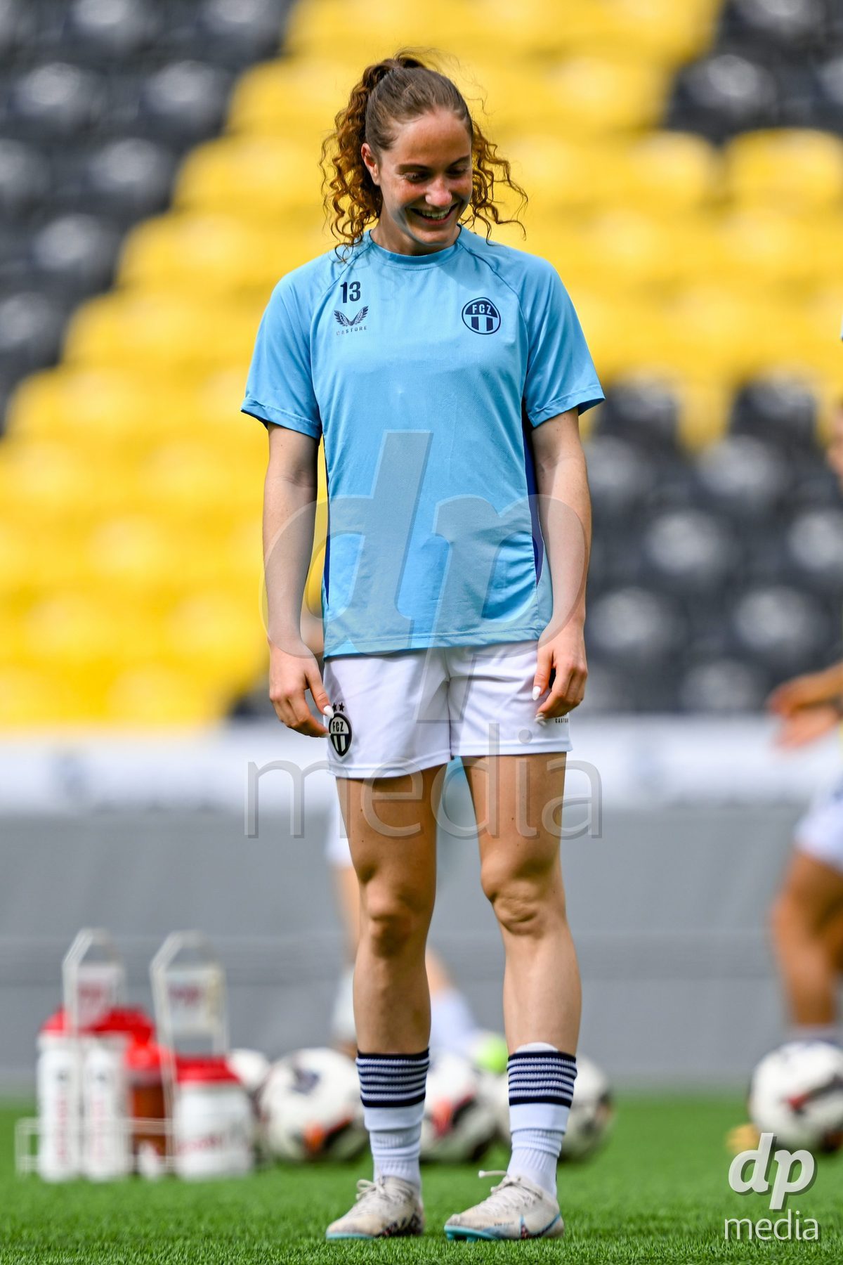 #13 Joy Lysser (13 Zurich) before the Axa Womens Super League Football game between BSC Young Boys Frauen and FC Zürich Frauen at Wankdorf Stadium in Bern, Switzerland.