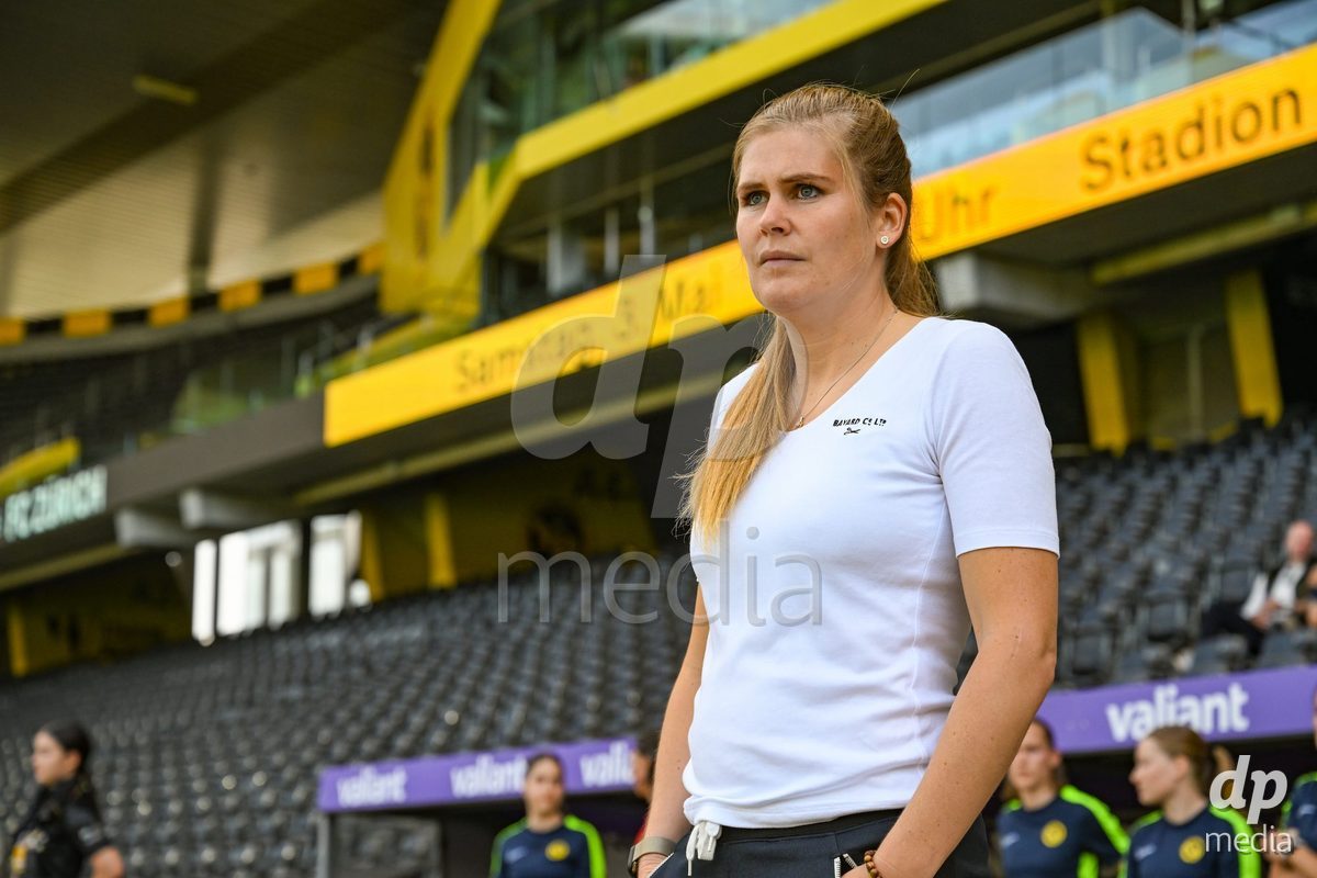 headcoach Imke Wubbenhorst (Young Boys) before the Axa Womens Super League Football game between BSC Young Boys Frauen and FC Zürich Frauen at Wankdorf Stadium in Bern, Switzerland.