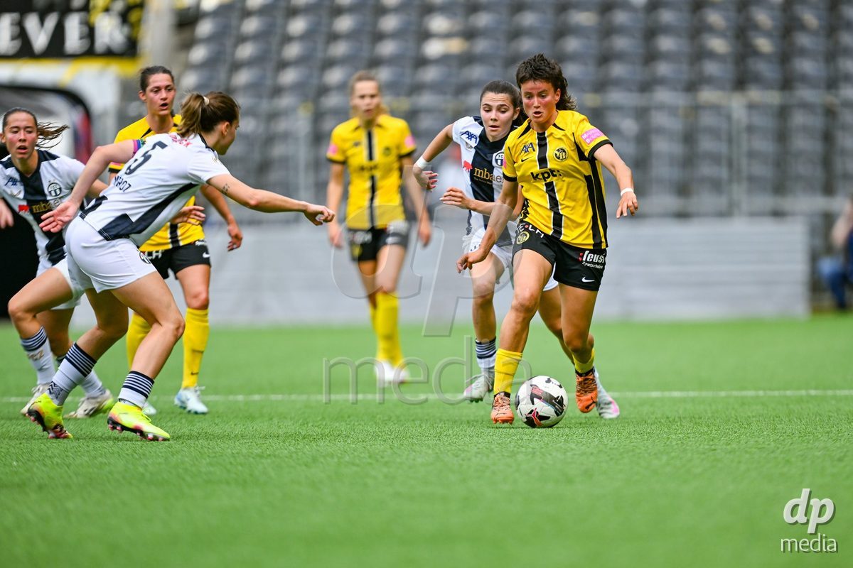 Noa Scharz (20 Young Boys) in action during the Axa Womens Super League Football game between BSC Young Boys Frauen and FC Zürich Frauen at Wankdorf Stadium in Bern, Switzerland.