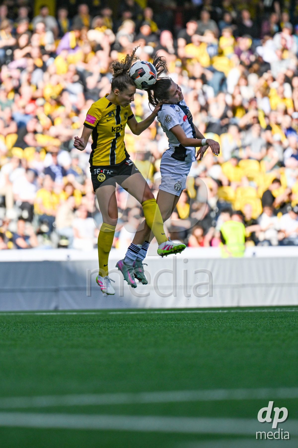 during the Axa Womens Super League Football game between BSC Young Boys Frauen and FC Zürich Frauen at Wankdorf Stadium in Bern, Switzerland.