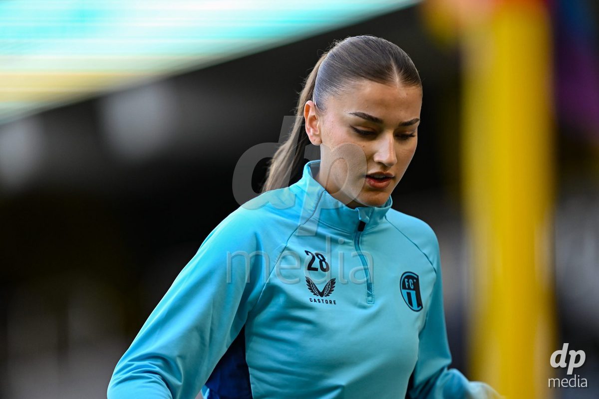 Alketa Rama (28 Zurich) at warm up during the Axa Womens Super League Football game between BSC Young Boys Frauen and FC Zürich Frauen at Wankdorf Stadium in Bern, Switzerland.