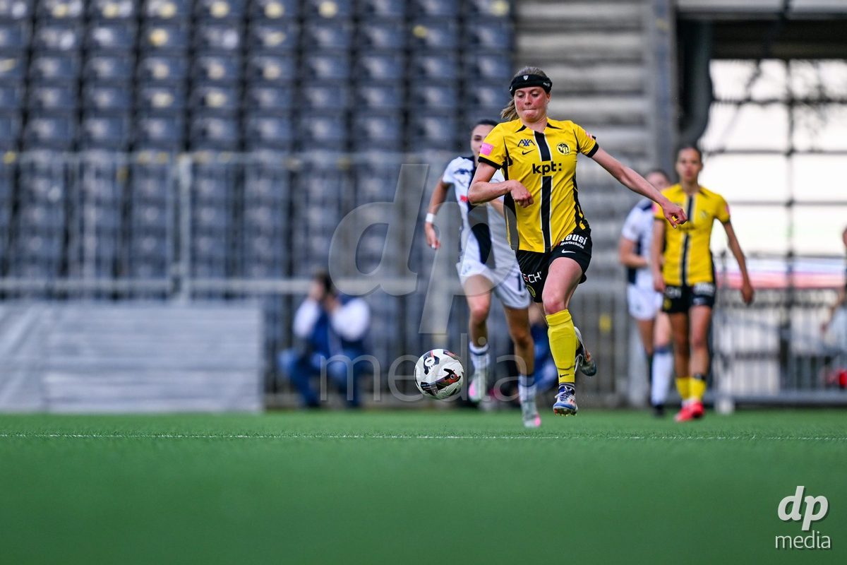 Wianda Ellen Douma (23 Young Boys) in action during the Axa Womens Super League Football game between BSC Young Boys Frauen and FC Zürich Frauen at Wankdorf Stadium in Bern, Switzerland.