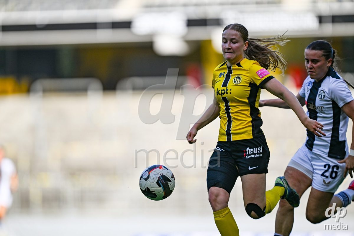 Noa Linn Munger (8 Young Boys) in action during the Axa Womens Super League Football game between BSC Young Boys Frauen and FC Zürich Frauen at Wankdorf Stadium in Bern, Switzerland.