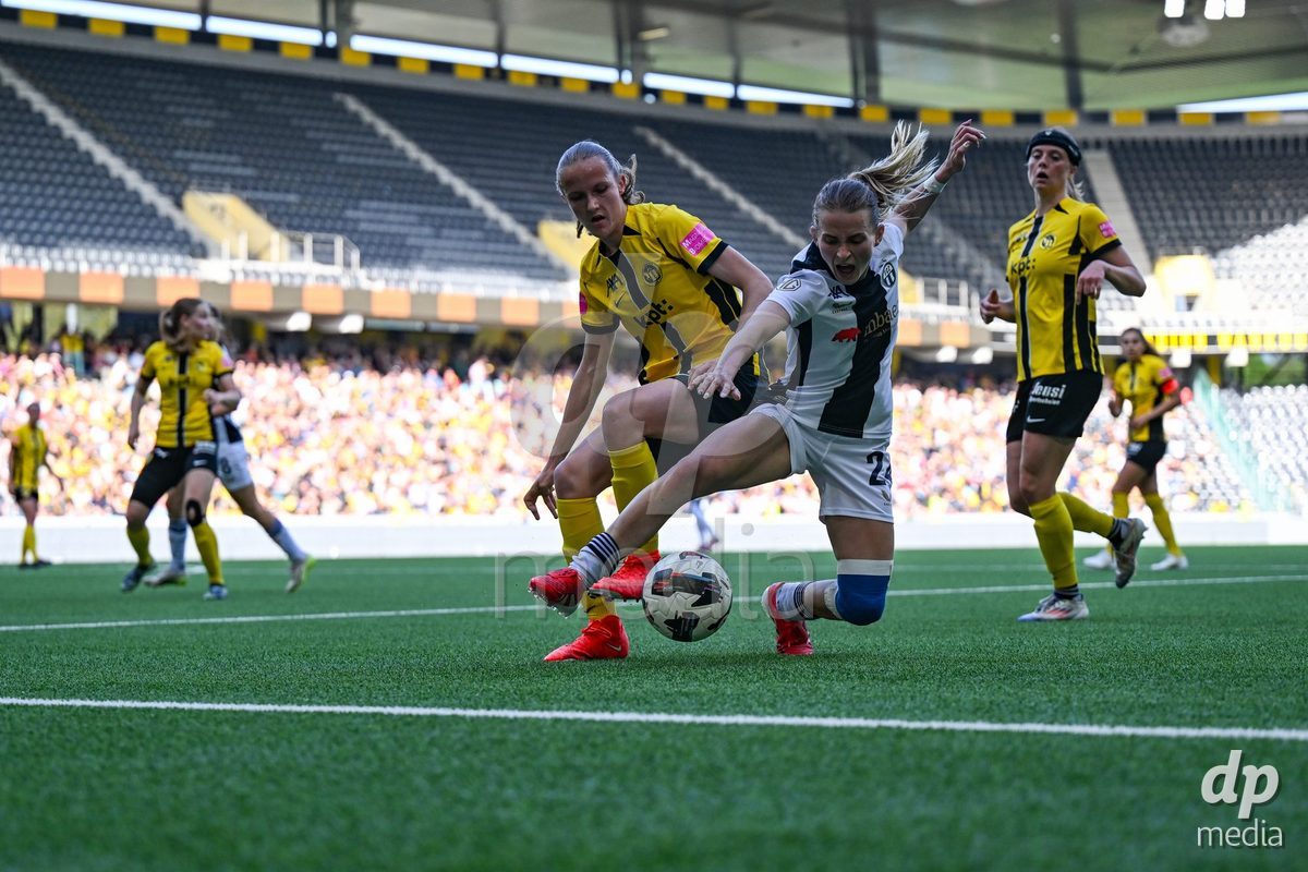 during the Axa Womens Super League Football game between BSC Young Boys Frauen and FC Zürich Frauen at Wankdorf Stadium in Bern, Switzerland.