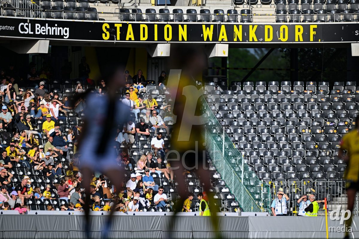 during the Axa Womens Super League Football game between BSC Young Boys Frauen and FC Zürich Frauen at Wankdorf Stadium in Bern, Switzerland.
