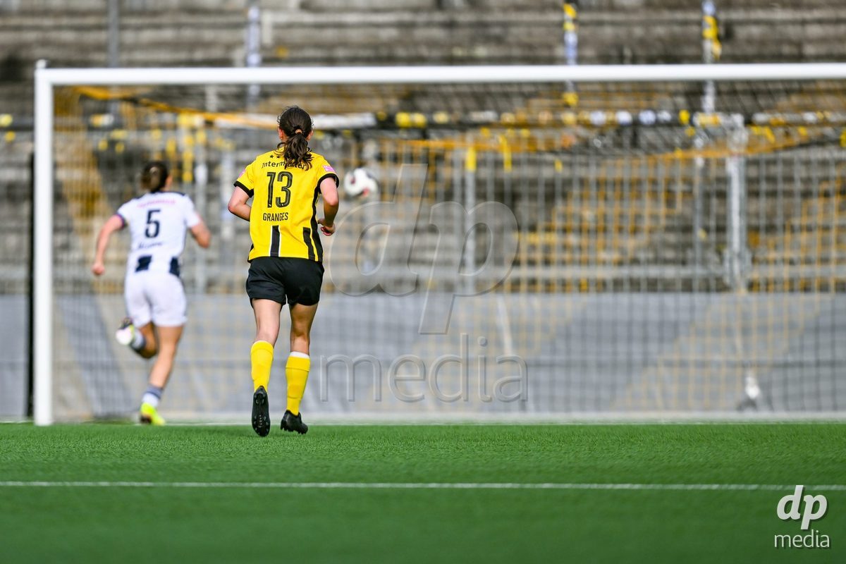 during the Axa Womens Super League Football game between BSC Young Boys Frauen and FC Zürich Frauen at Wankdorf Stadium in Bern, Switzerland.