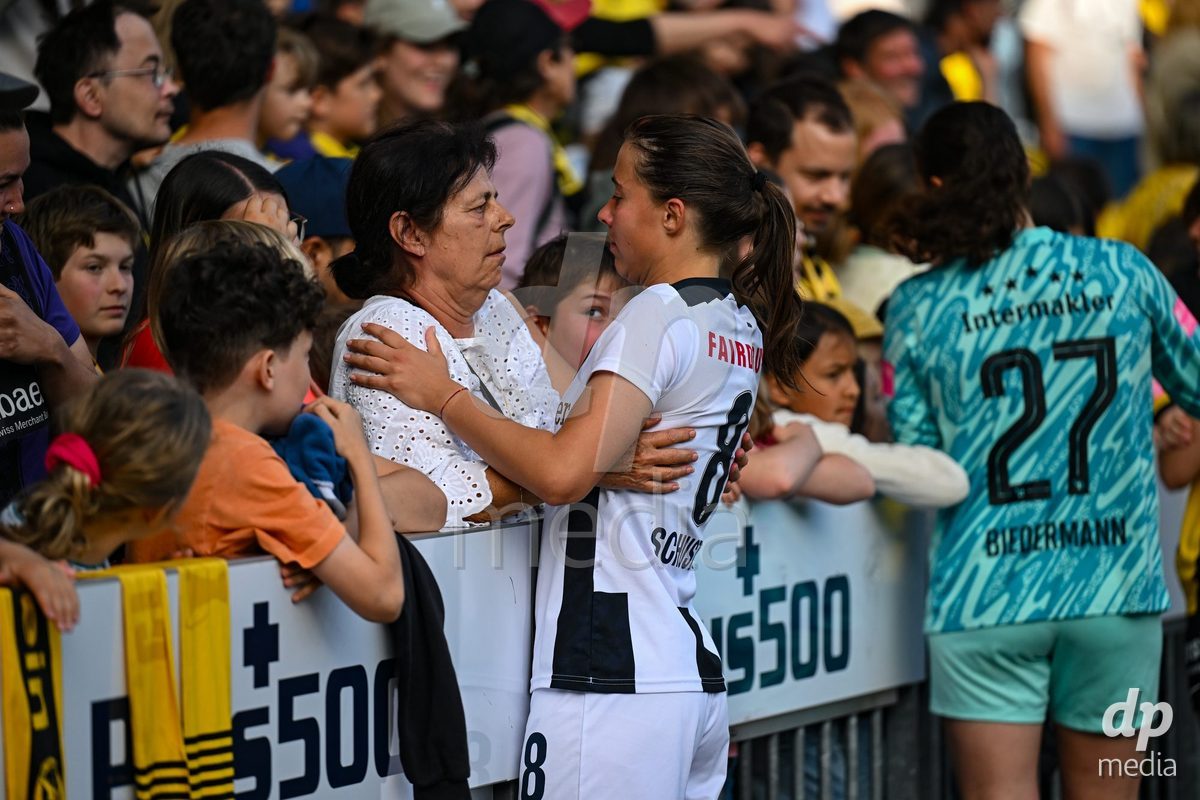 Amelie Schuster (8 Zurich) after loosing the the Axa Womens Super League Football semifinal between BSC Young Boys Frauen and FC Zürich Frauen at Wankdorf Stadium in Bern, Switzerland.