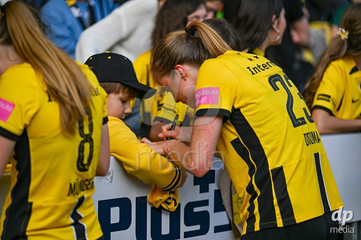 Wianda Ellen Douma (23 Young Boys) after wining the the Axa Womens Super League Football semifinal between BSC Young Boys Frauen and FC Zürich Frauen at Wankdorf Stadium in Bern, Switzerland.