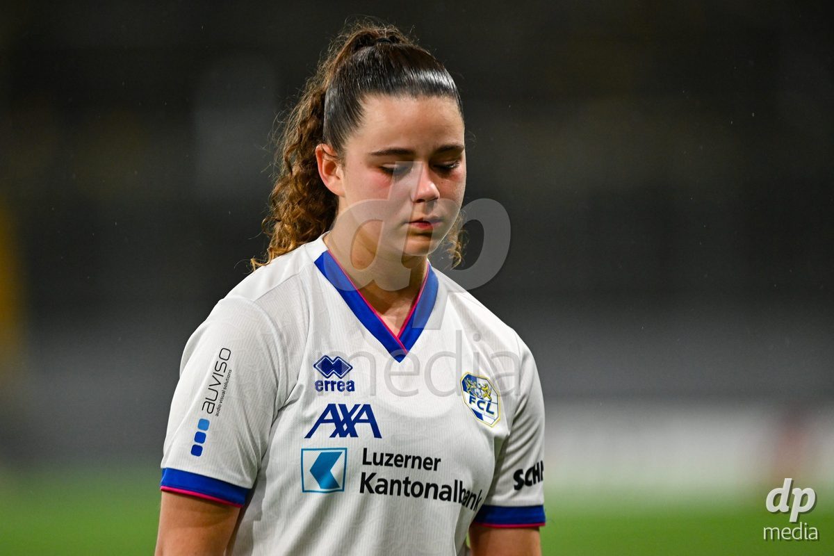 17.04.2025, Bern, Stadion Wankdorf, Women's Super League Quarterfinal 2: BSC YB Frauen - FC Luzern,  #99 Alyssa Keller (FC Luzern) after losing the game
