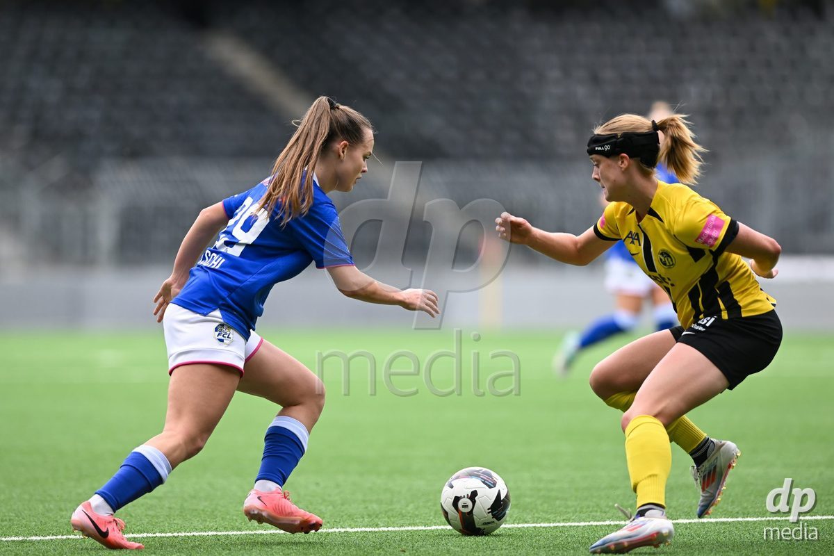 29/09/2024, Bern, Stadion Wankdorf, Women's Super League: BSC YB Frauen - FC Luzern,  Battle for the ball