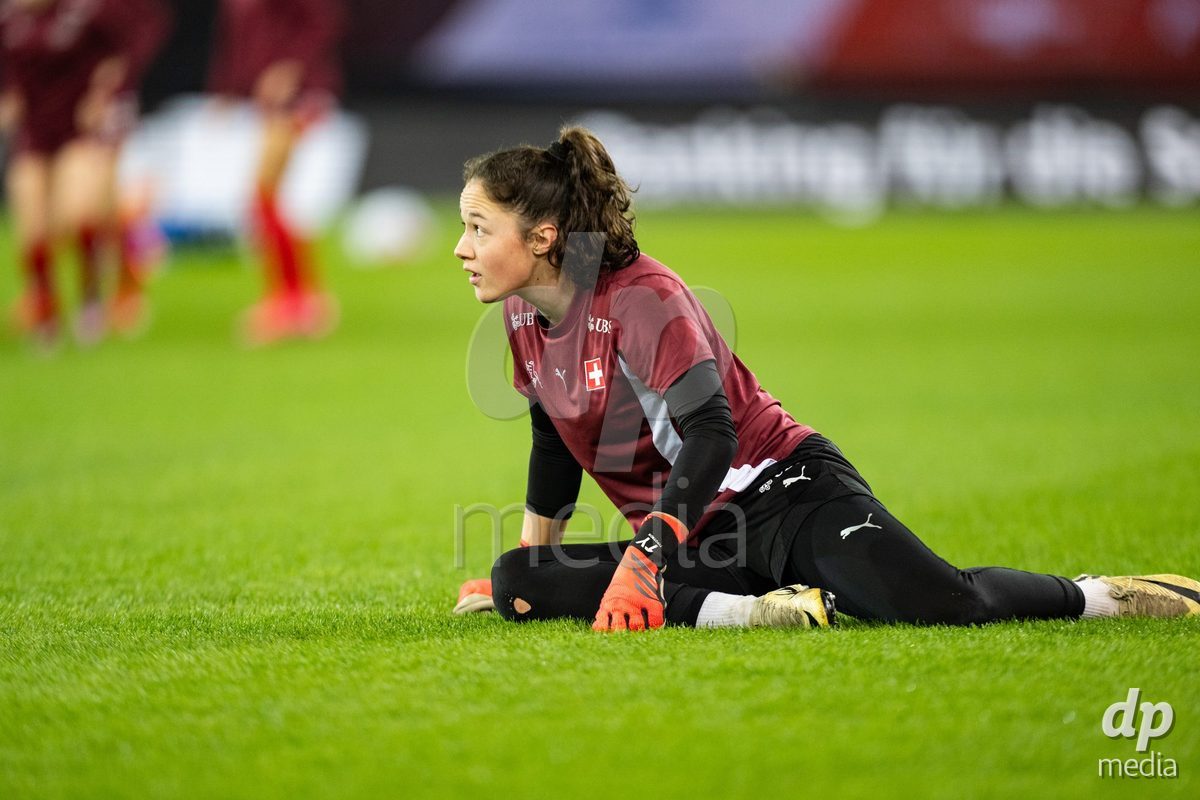 during the UEFA Women's Nations League game between Switzerland and Island at Stadion Letzigrund in Zurich, Switzerland.