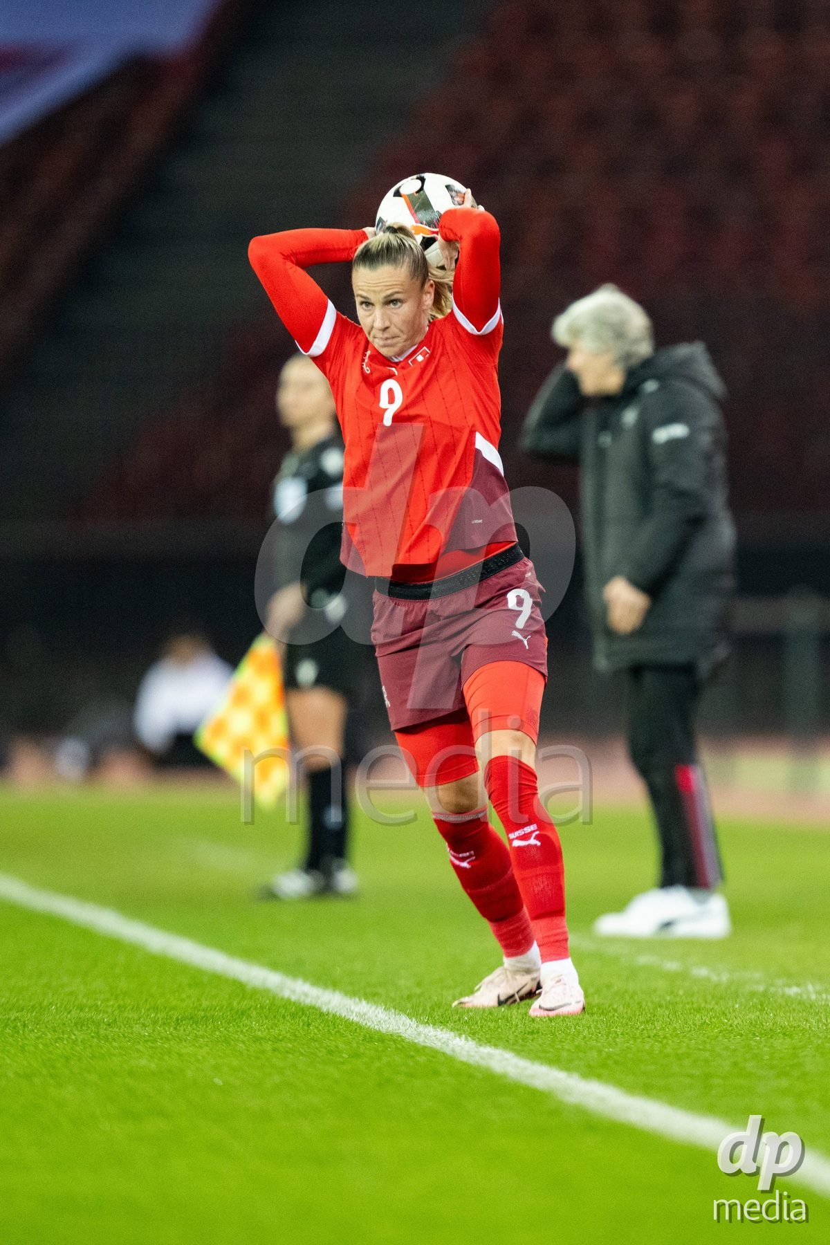 Ana-Maria Crnogorcevic (9 Switzerland) during the UEFA Women's Nations League game between Switzerland and Island at Stadion Letzigrund in Zurich, Switzerland.