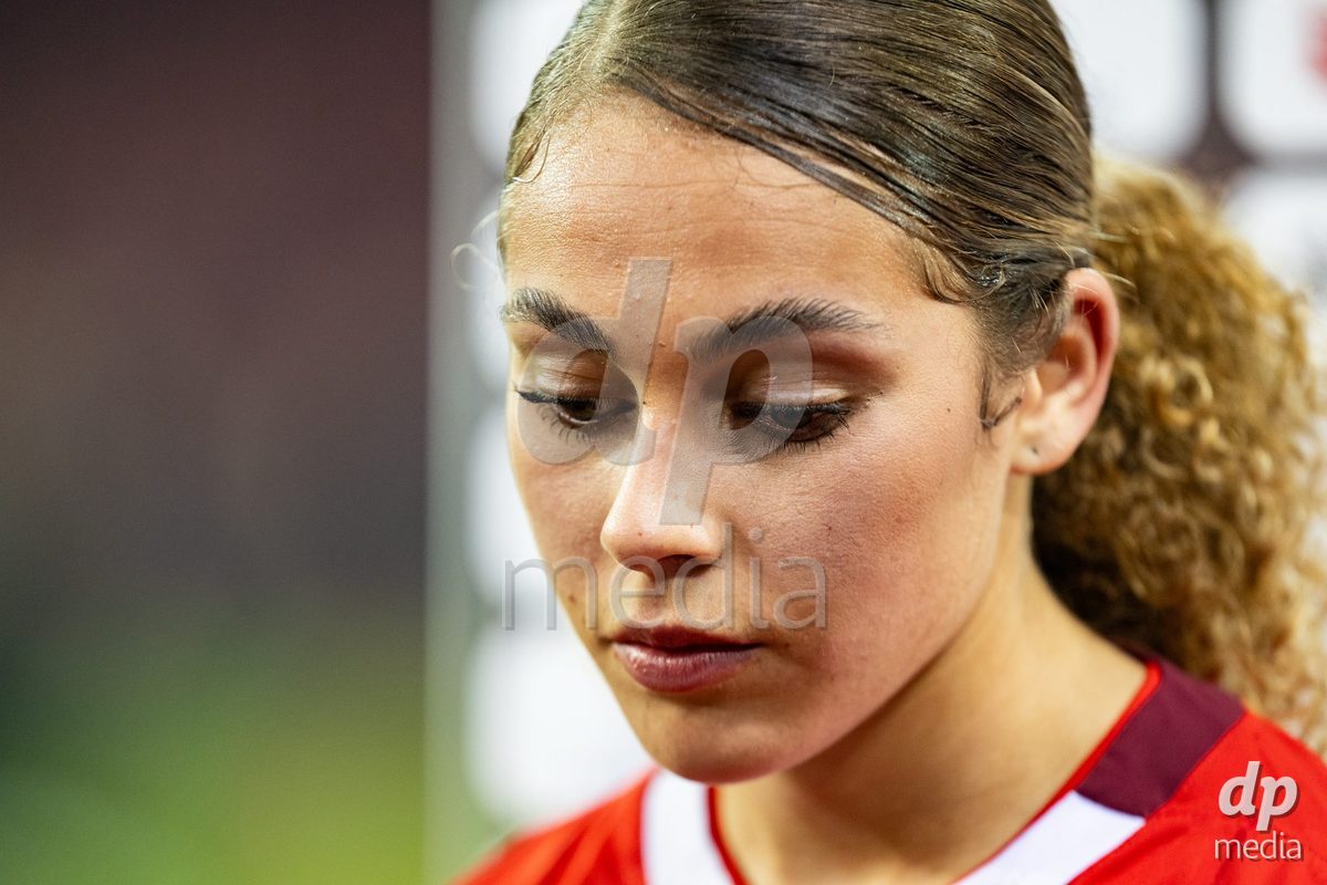 Alayah Pilgrim (20 Switzerland) after the UEFA Women's Nations League game between Switzerland and Island at Stadion Letzigrund in Zurich, Switzerland.