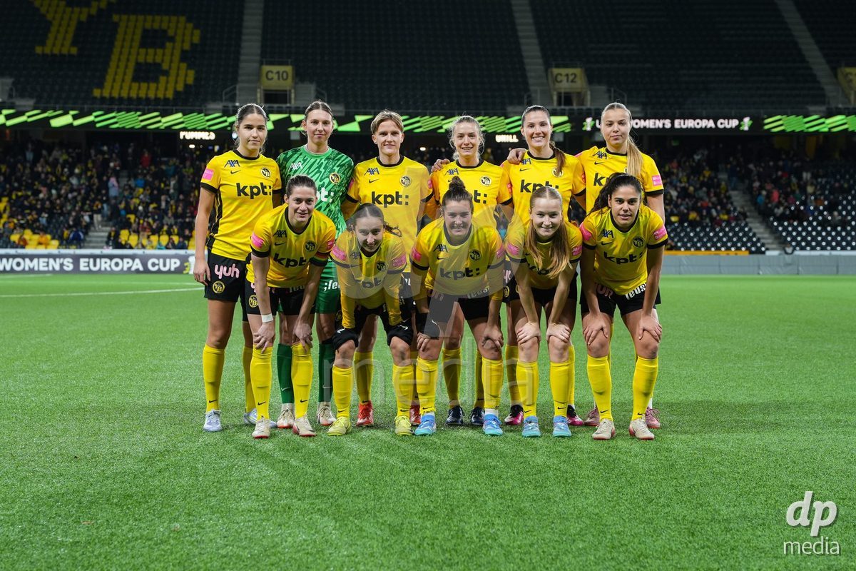 Schweiz: UEFA Women's Europa Cup 2025/26 1/8 final, BSC YB Frauen vs AC Sparta Praha - Stadion Wankdorf, Bern: Startelf der BSC YB Frauen