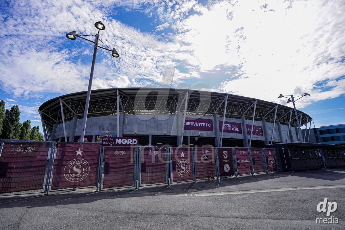 Geneva, Switzerland - September 2: General view outside the stadium prior to the UEFA Women's Champions League match between Servette FC Chenois Feminin and AC Sparta Praha at Stade de Geneve on September 2, 2026 in Geneva, Switzerland.