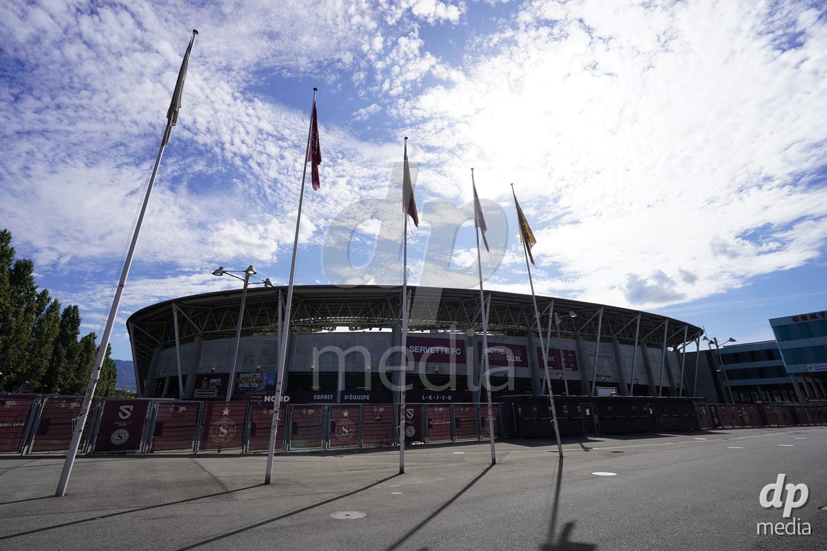 Geneva, Switzerland - September 2: General view outside the stadium prior to the UEFA Women's Champions League match between Servette FC Chenois Feminin and AC Sparta Praha at Stade de Geneve on September 2, 2026 in Geneva, Switzerland.