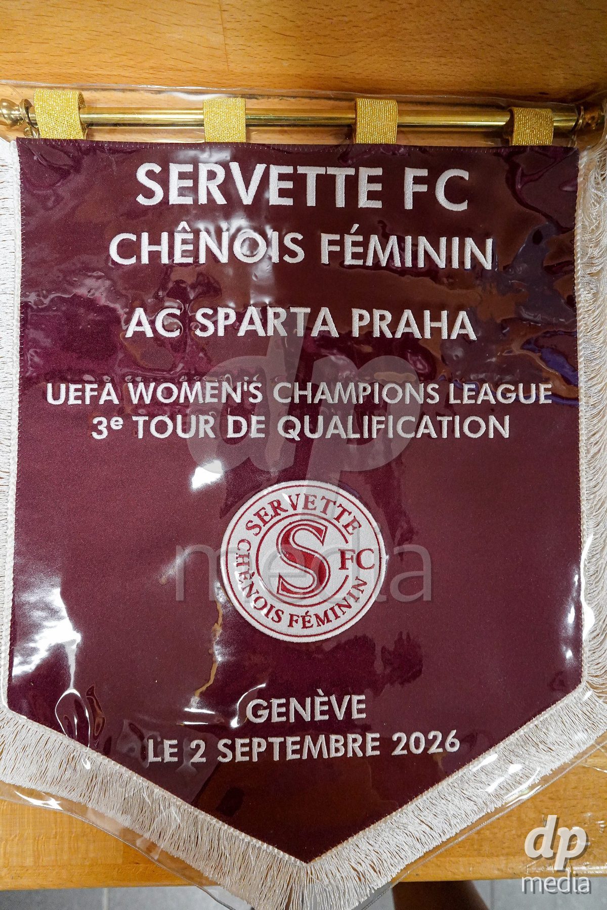 Geneva, Switzerland - September 2: General view inside the locker room of Servette prior to the UEFA Women's Champions League match between Servette FC Chenois Feminin and AC Sparta Praha at Stade de Geneve on September 2, 2026 in Geneva, Switzerland.